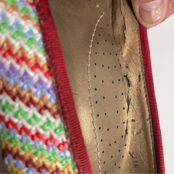 VANELI 8W woven rainbow zig zag flats/ Ballet Flats - Picture 9 of 11